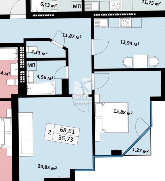 Продається 3-кімнатна квартира в ЖК УЖ Тавер, на набережній! Боздож!