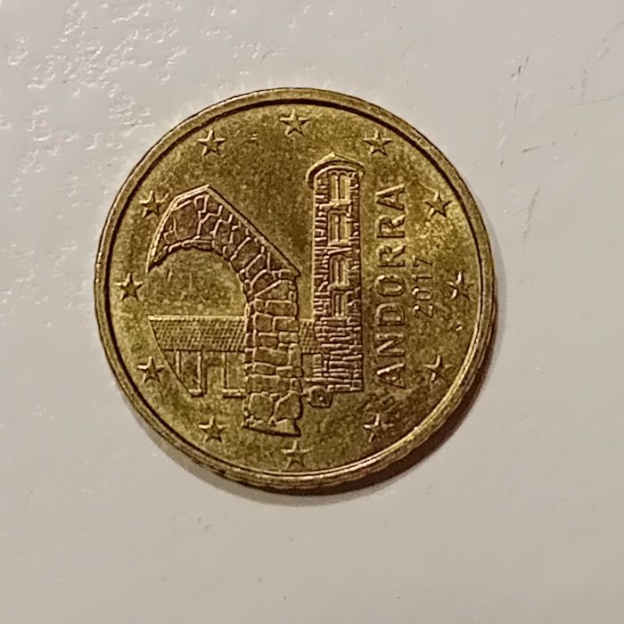 Moeda 50 cêntimos Andorra 2017