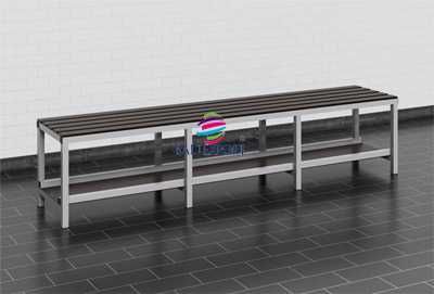 Banco Balneário Simples Duplo em ALUMÍNIO e Sapateira e Cabides NOVO