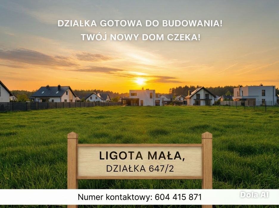 Działka Budowlana 1001 m² IKontact WhatsAppI Media I 35 km od Wrocławi