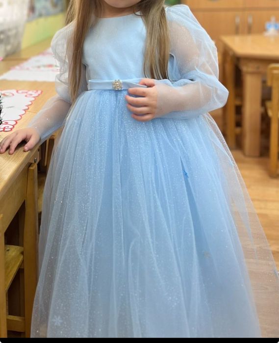 Сукня сніжинки, плаття Ельзи , голубе плаття
