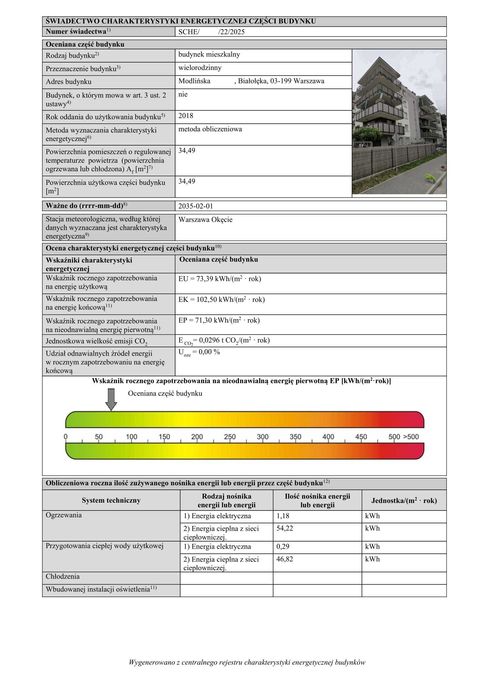 Warszawa Świadectwa charakterystyki energetycznej lokalu od 100zł