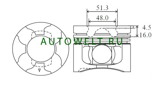 Поршни 4d56u 2.5tdi crdi Pajero Sport L200 Mitsubishi поршневая поршен