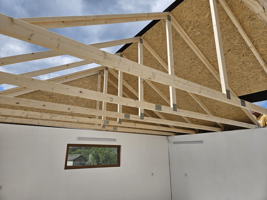 Wiązary dachowe + Wiązary Tynkowane Szczytowe = dach w 1 dzień DOSTAWA