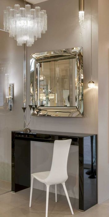 Konsola czarna Reflex 140 cm z szufladą, czarne szkło RABAT - 70 %