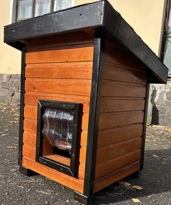 Буда котам утеплена маленька котикам коту киці для кота будка котяча