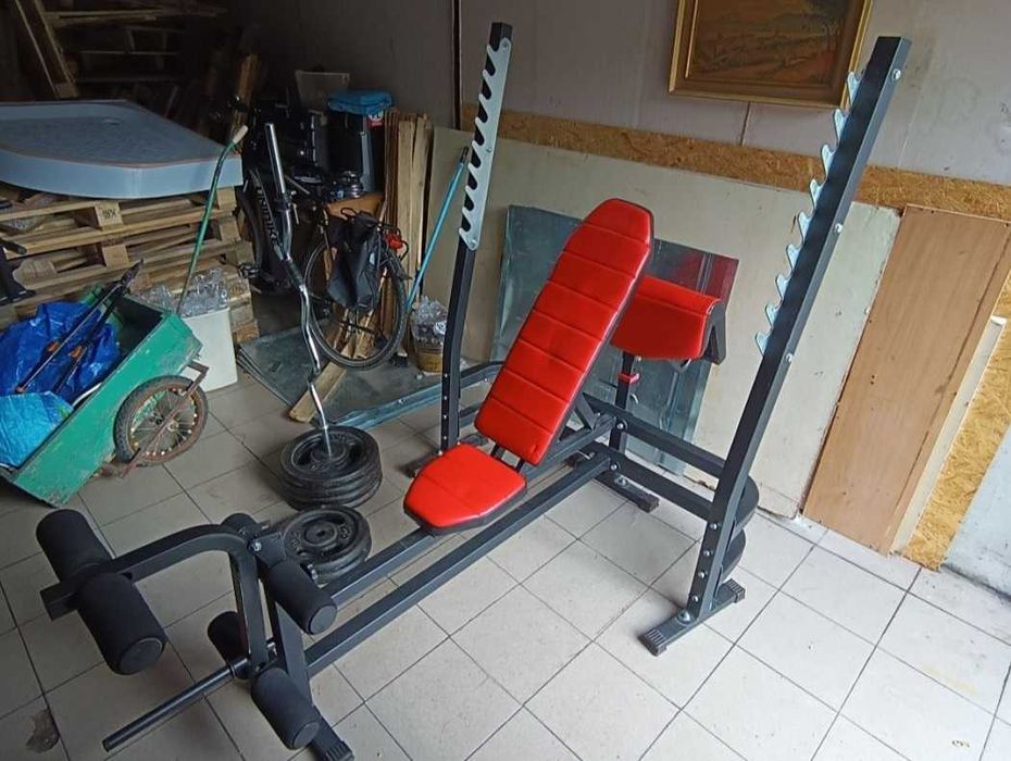 Ławka Ławeczka do ćwiczeń Marbo ze stojakami Modlitewnik Prasa na nogi