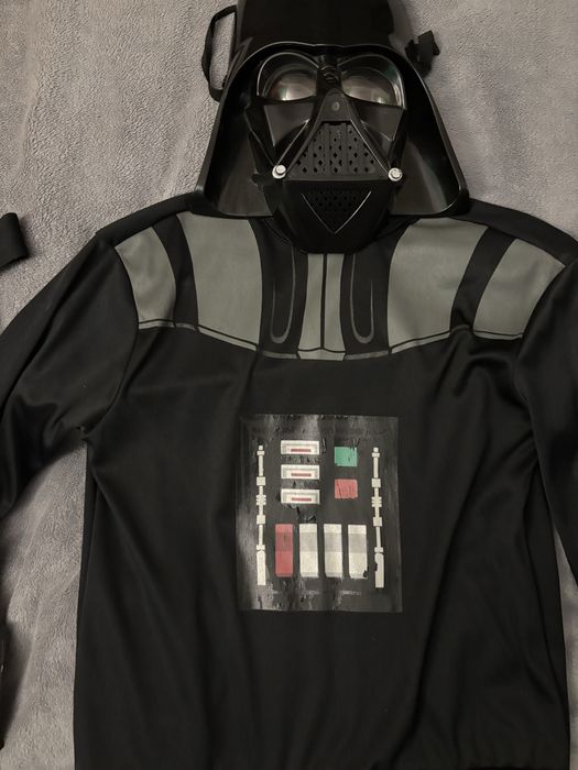 Strój karnawałowy Darth VADER, czarny , 128 cm.