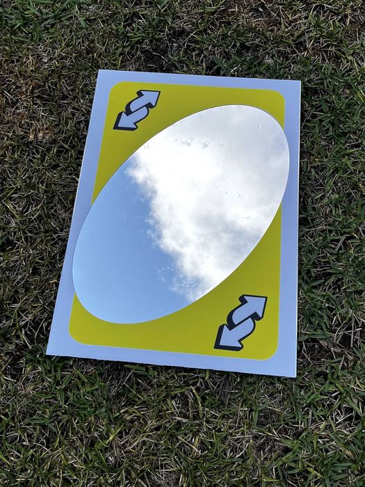 UNO Reverse Card Mirror