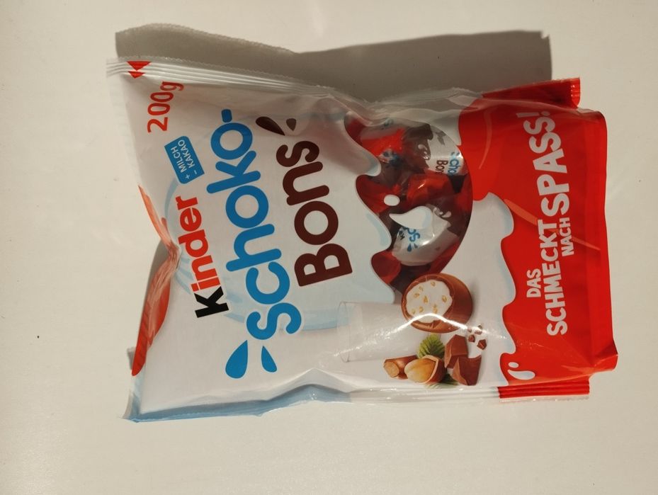 Schokobons Kinder 225 g 36 sztuki czekoladek osobno pakowanych