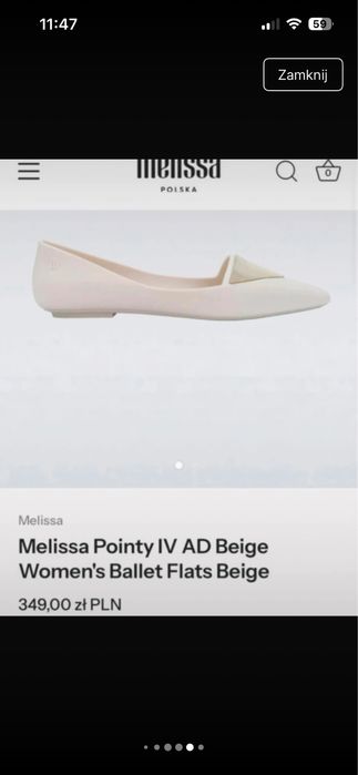 Baleriny nowe melissa pachnące beżowe 37