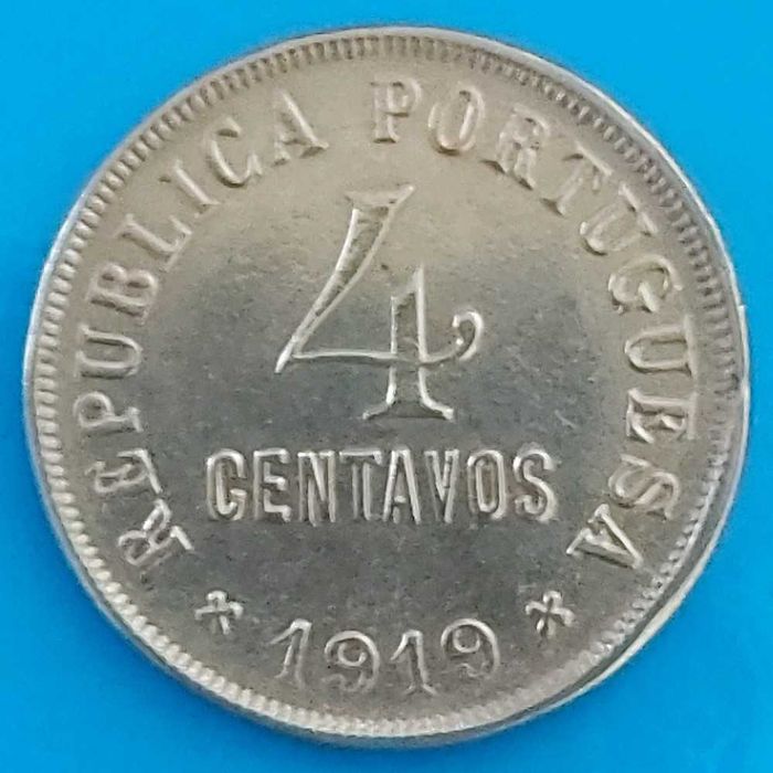 4 Centavos de 1919, Republica Portuguesa