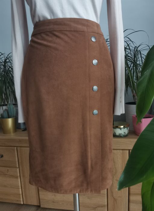 Brązowa midi spódnica l'histoire de Louise