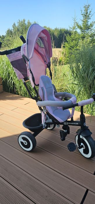 Rowerek trójkołowy / wózek Kinderkraft – 2w1 | 9 miesięcy – 5 lat | Różowy