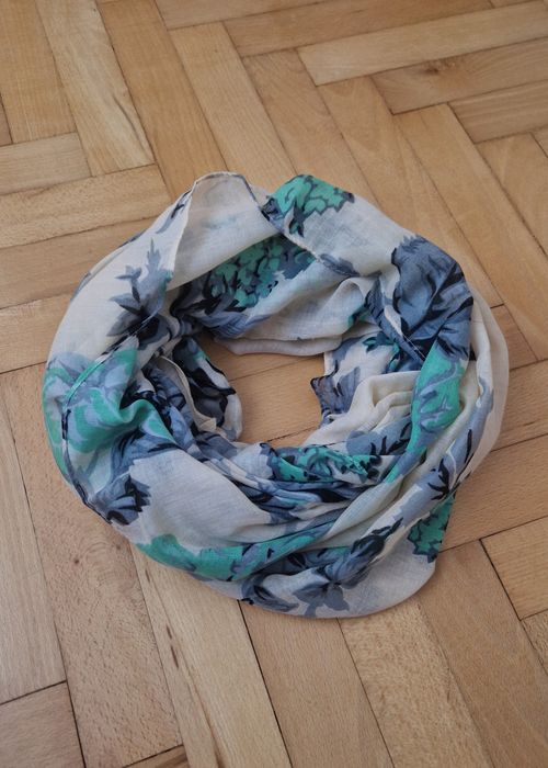 Komin szal mgiełka kwiaty floral