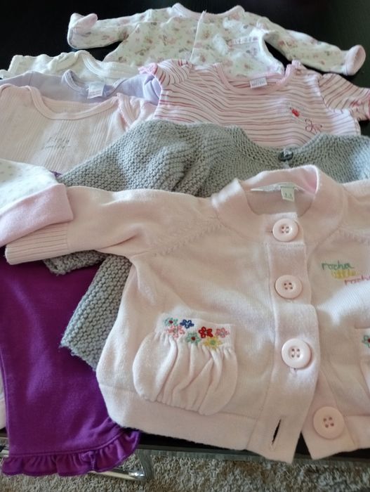 Lote de roupa bebé menina até 3 meses