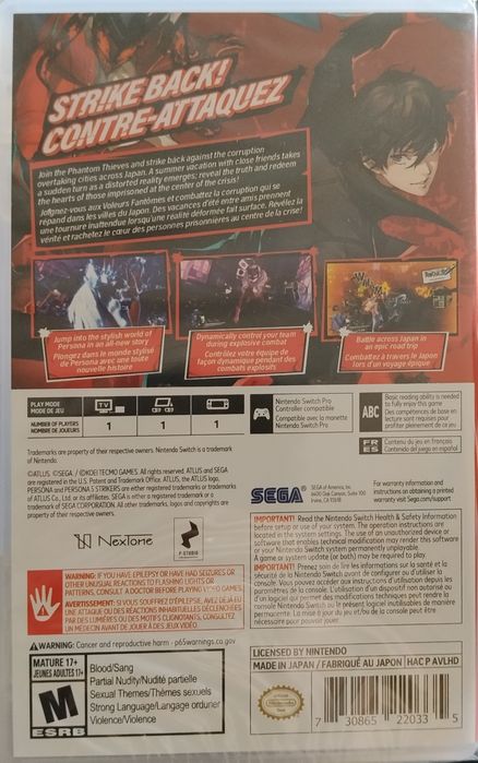 Persona 5 Strikers Nintendo Switch