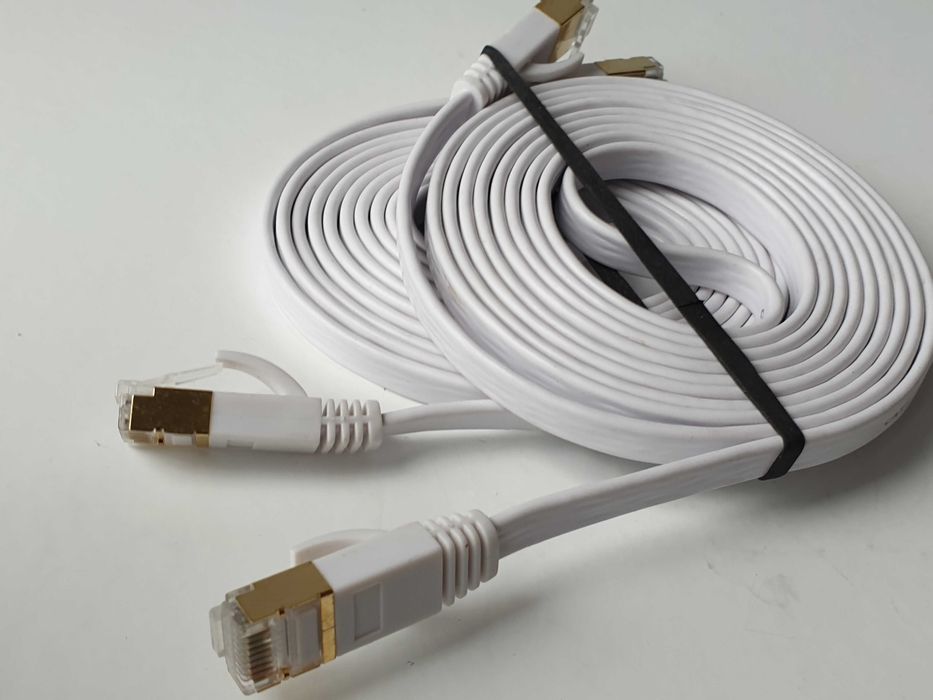 патч корд Ethernet Cat 7 32AWG   10 Гбіт/с  flat  rohs white 2м