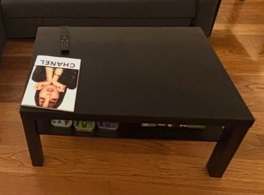 LACK - Mesa de centro, preta/castanha 90x55 cm