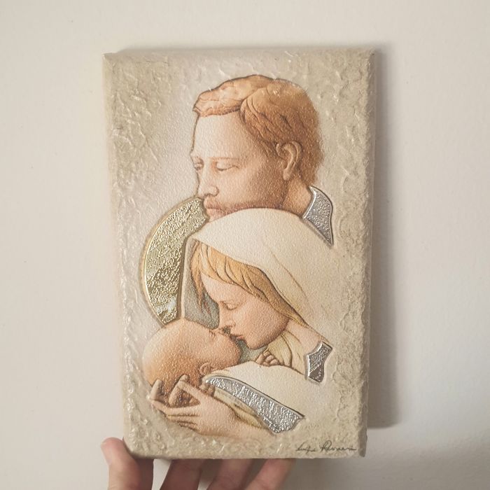 Quadro em pele e prata