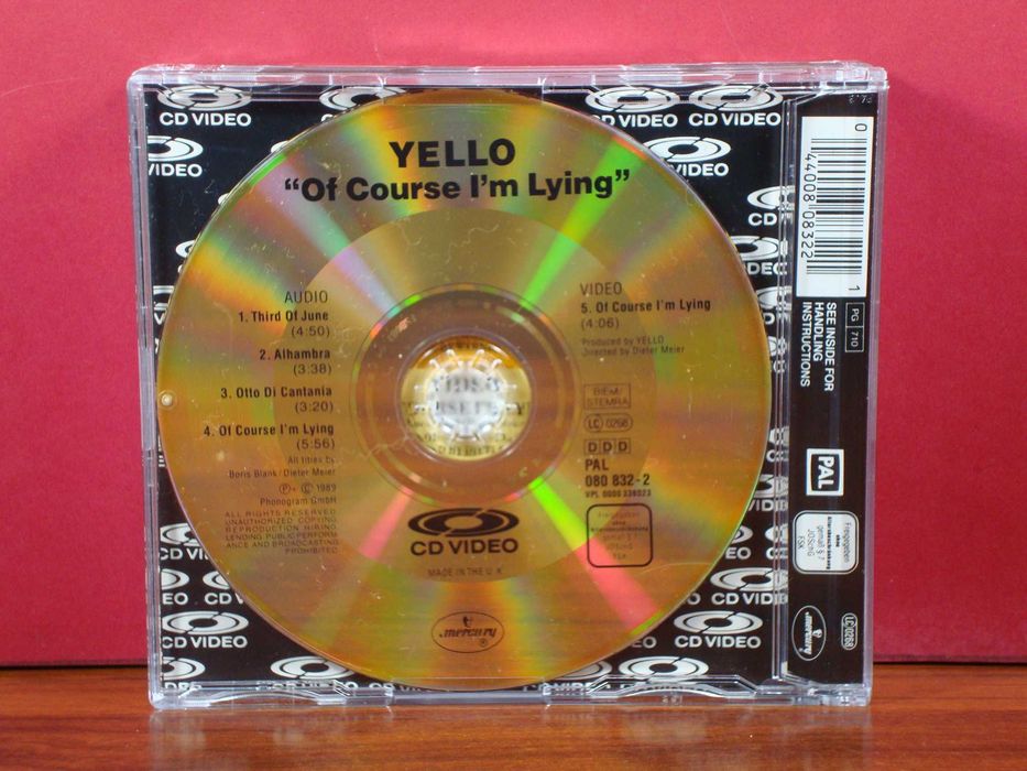 Yello - Of Course I'm Lying / VG Plus / LaserDisc  5"/ Single / PAL