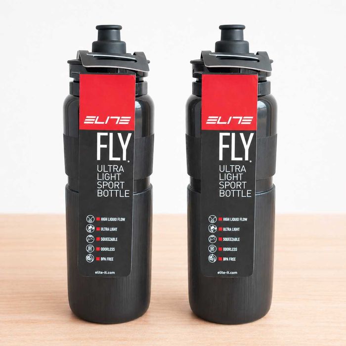 Pack 2 Bidons Bicicleta Elite Fly Tex 950ml Preto