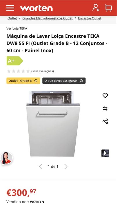 Maquina de louça Teka embutida - 2023