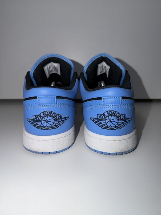 Ténis Nike Air Jordan 1 Low azul e preto original