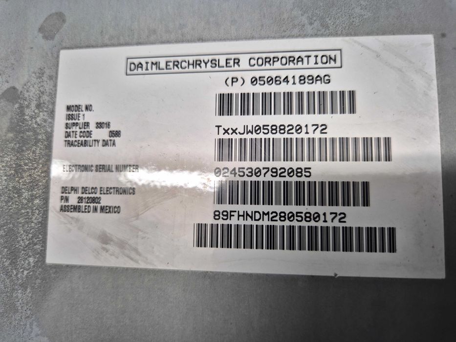 chrysler town country sterownik radia anteny tv