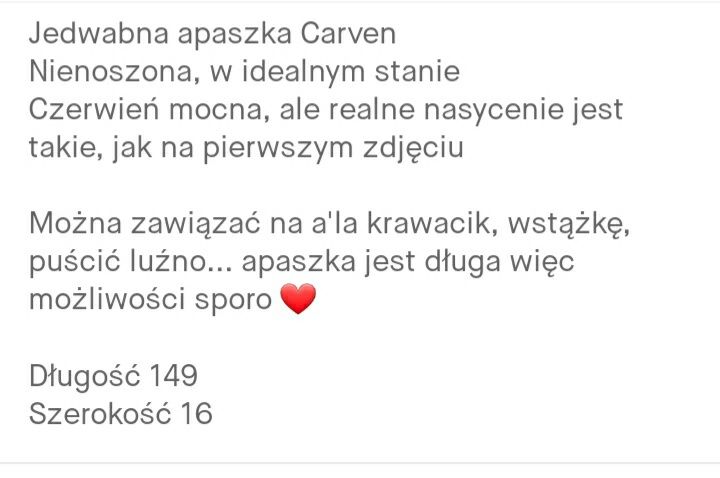 Szalik jedwab Carven/Nowy