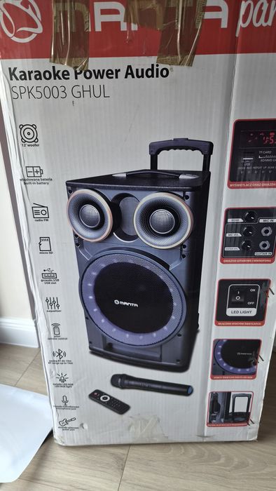 Głośnik Manta Karaoke Power Audio SPK5003 GHUL