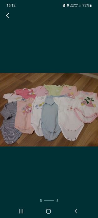 Modna dziewczynka Paka 25szt r.62 śliczne ubranka dla niemowlaka