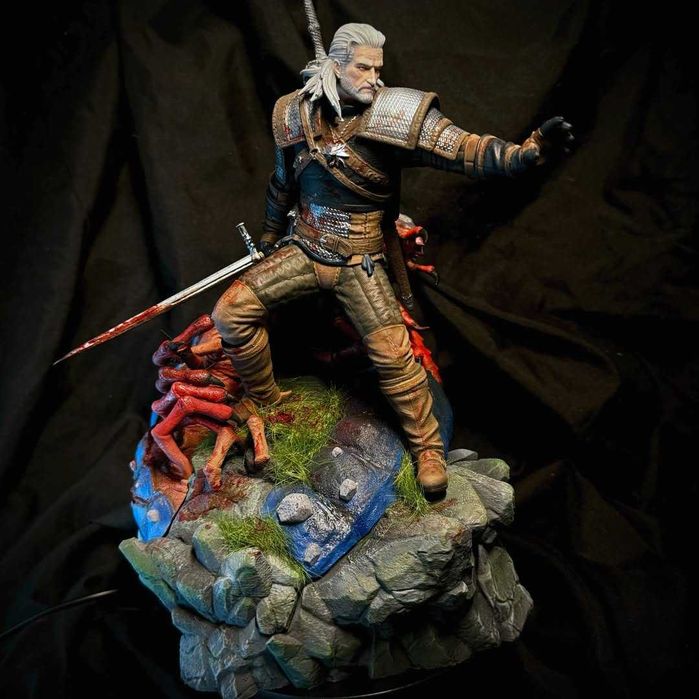 Figurka Geralt, Wiedźmin, Ręcznie Malowana