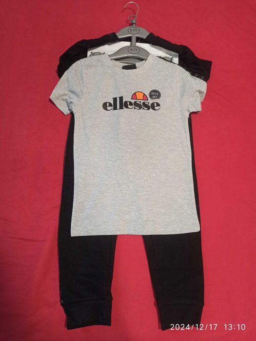 Komplet chłopięcy Ellesse spodnie dresowe 2xT-shirt 116/122 Nowy