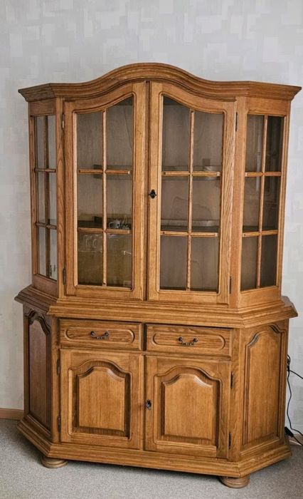 Komoda witryna dębowa