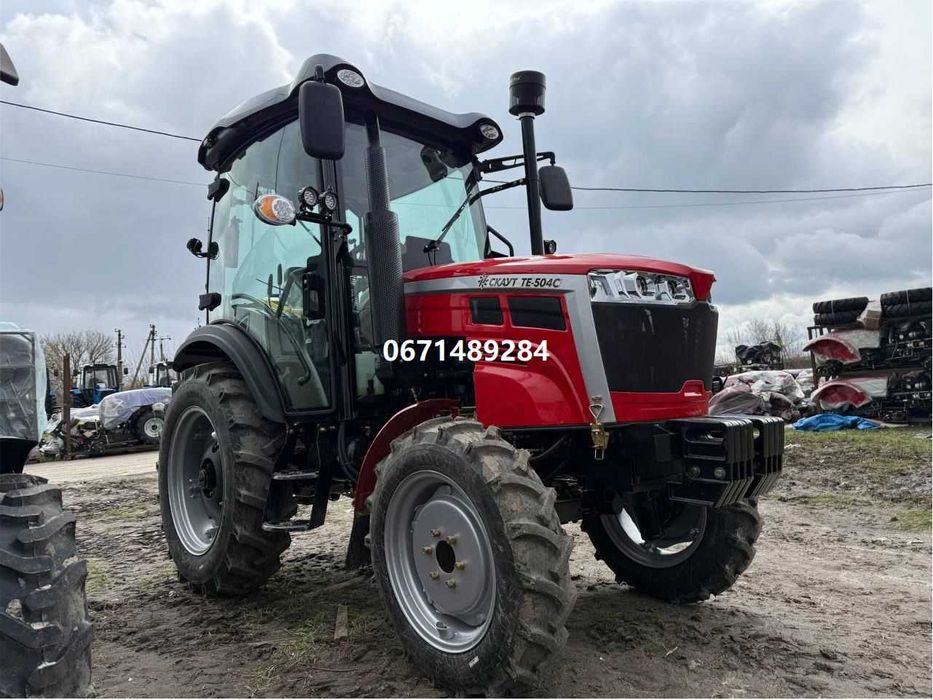 Мінітрактор з кабіною СКАУТ ТЕ-504С кондіціонер доставка під двір