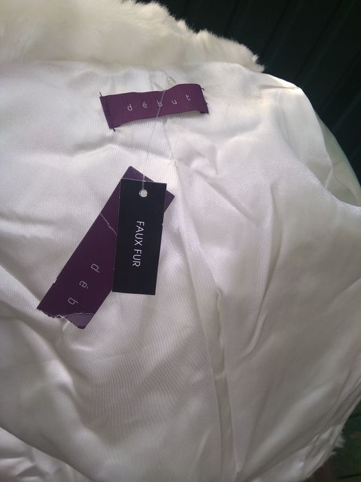 Новая свадебная шубка фирма Debut весільна накидка болеро шубки мех