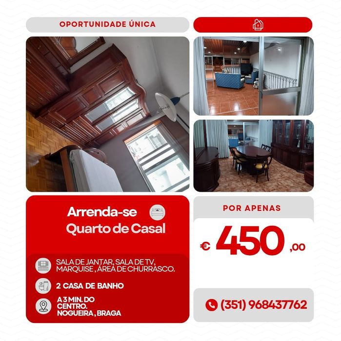 Doiz quartos para casais disponíveis