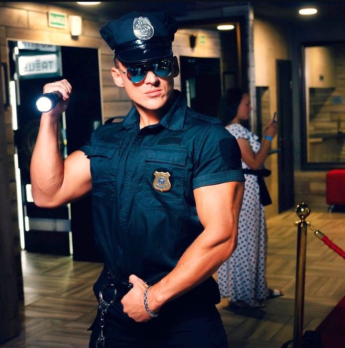 Стриптиз мужской и женский белый медведь  аниматор кукла стриптизер