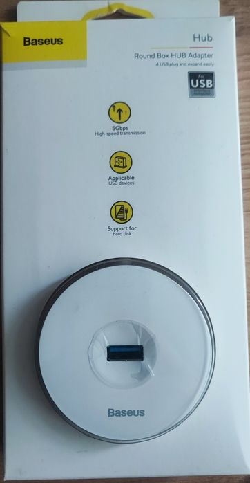 Hub USB Baseus C30A-03 CAHUB-F02 biały