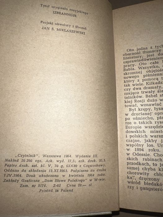 Izaak babel utwory wybrane czytelnik