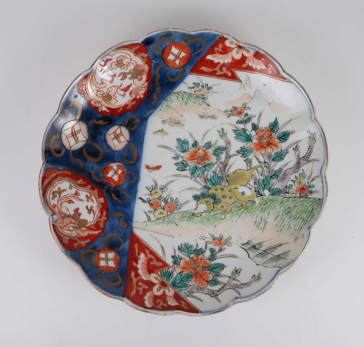 Prato Oriental Imari Cão Shishi Séc. XIX/XX (ref 1)