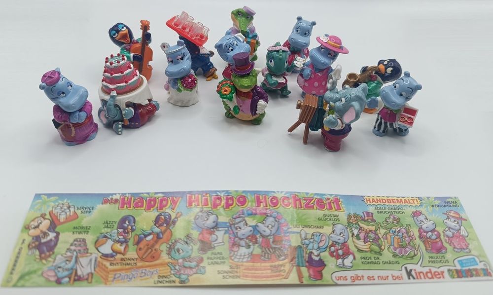 Figurki Kinder niespodzianka hipopotamy wesele