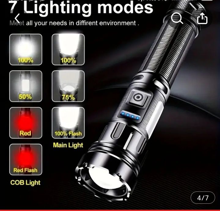 Надпотужний тактичний ліхтар