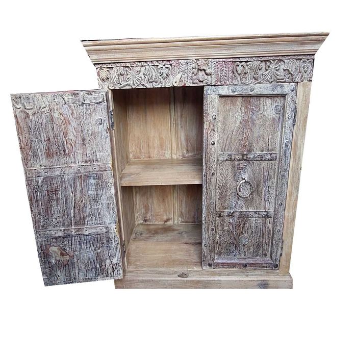 komoda indyjska z drewna Mango bielona. indyjskiemeblekolonialne.