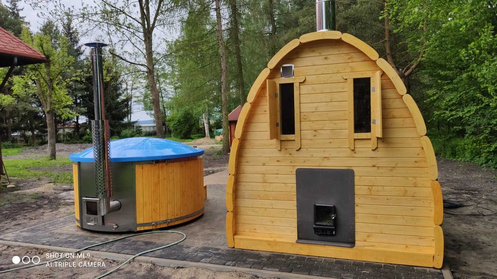 Sauna POD Iglo Sauny Ogrodowe Kemping z Piecem Harvia Wyposażona