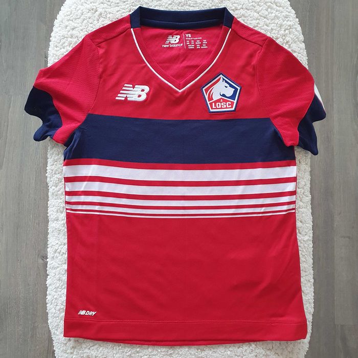 T-shirt de criança New Balance Losc Lille equipamento, nova, S 122 cm