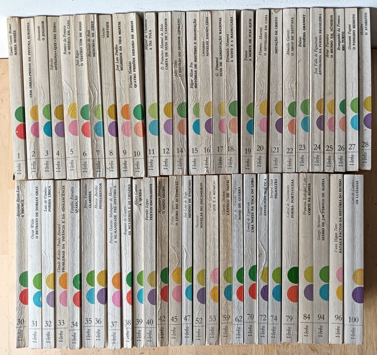 Lote de 53 livros da coleção "Biblioteca básica Verbo - Livros RTP"