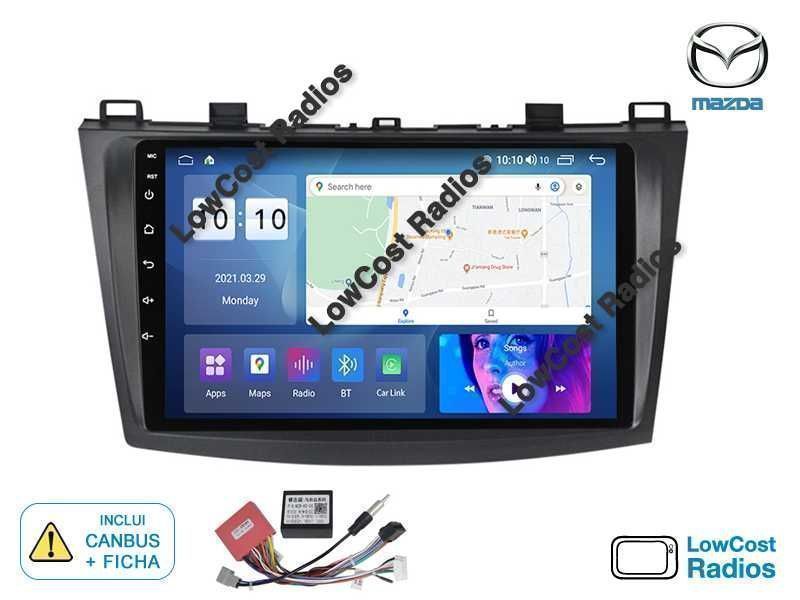 Auto Rádio GPS 9 Polegadas ANDROID MAZDA 3 (2004 a 2012) | BT USB WIFI | CARPLAY • ANDROID AUTO