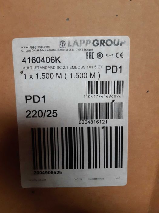 kabel przewód jednożyłowy Lapp Kabel 1 x 1,5 GY